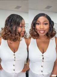 Indiana silky bob (side part)