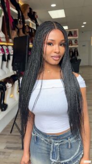 28” knotless braids closure unit - Image 3