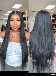 28” knotless braids closure unit