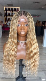 boho braids full lace wig human hair curls color 27 - Image 8