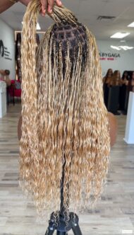 boho braids full lace wig human hair curls color 27 - Image 5